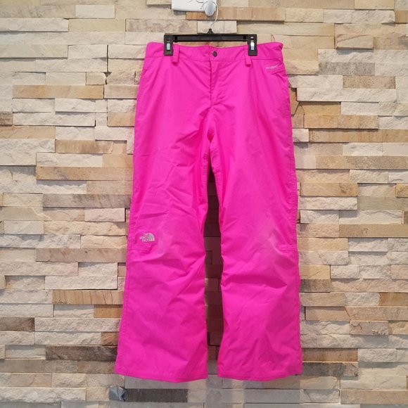 North Face Girls Pink XL Winter Ski Snow Pants Bib Snowboard Snowsuit Bibs Suit